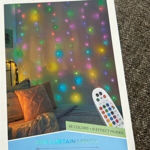Red and Pink Party Light Curtain with Remote Control